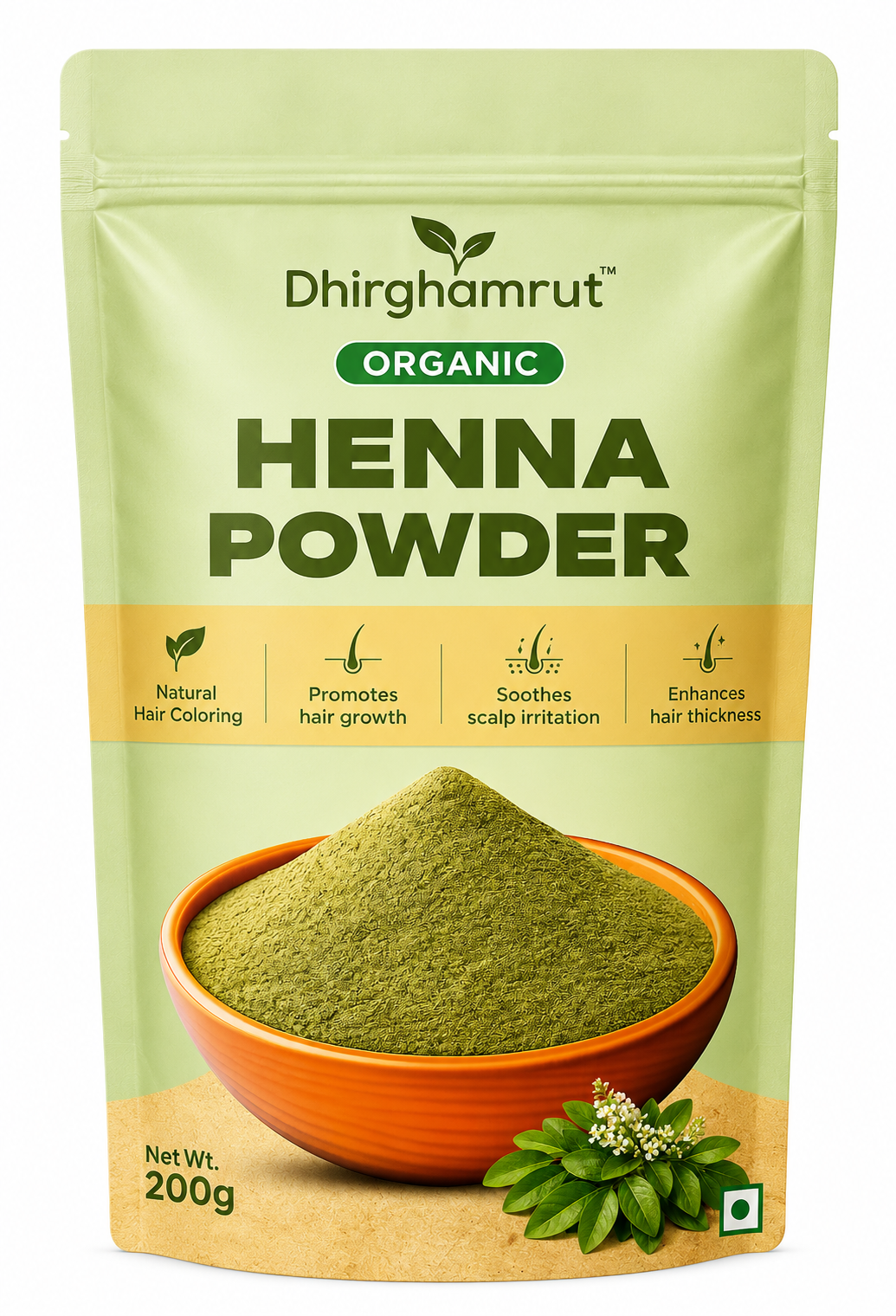Organic Herbal Henna Powder 200g