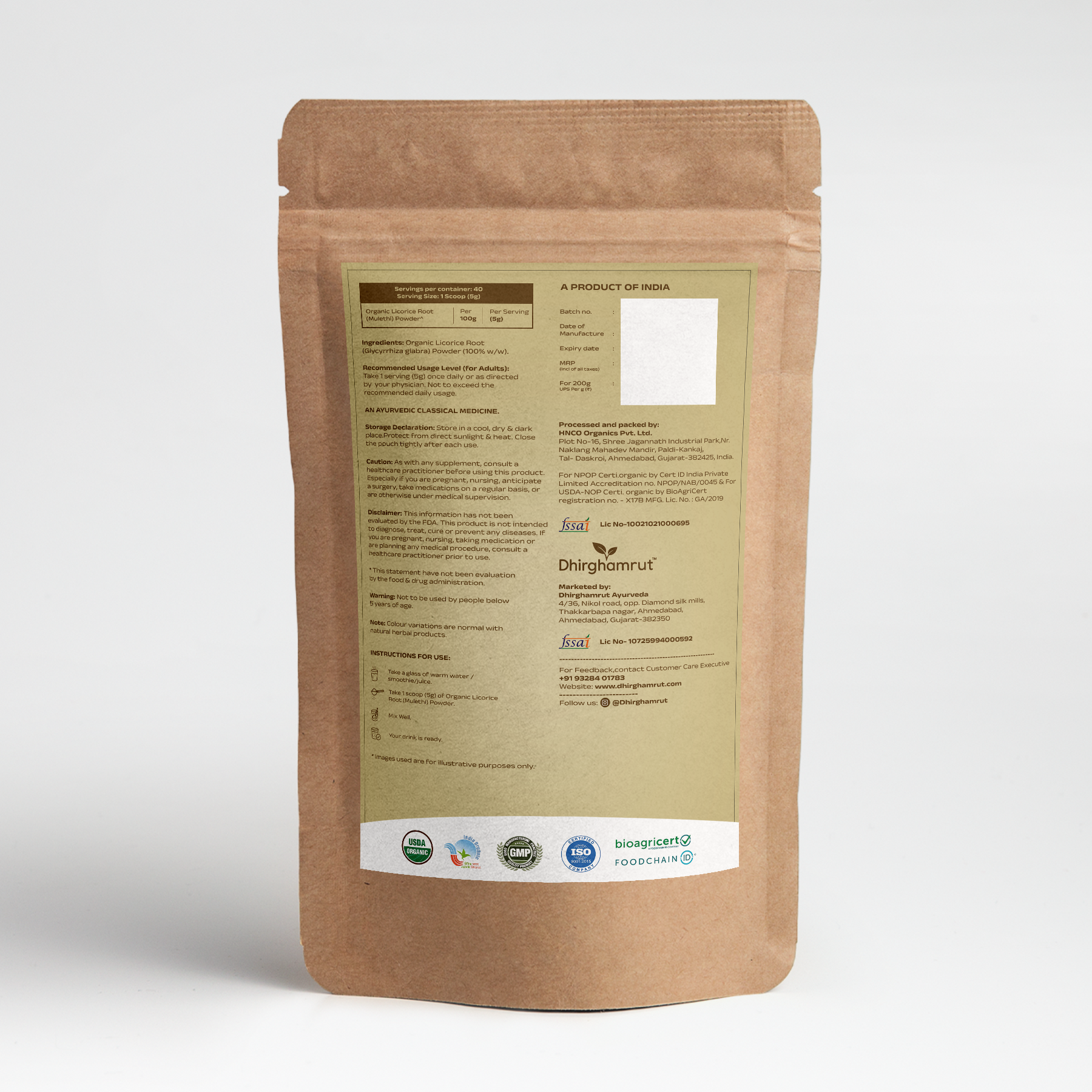 Licorice Root Powder 200g
