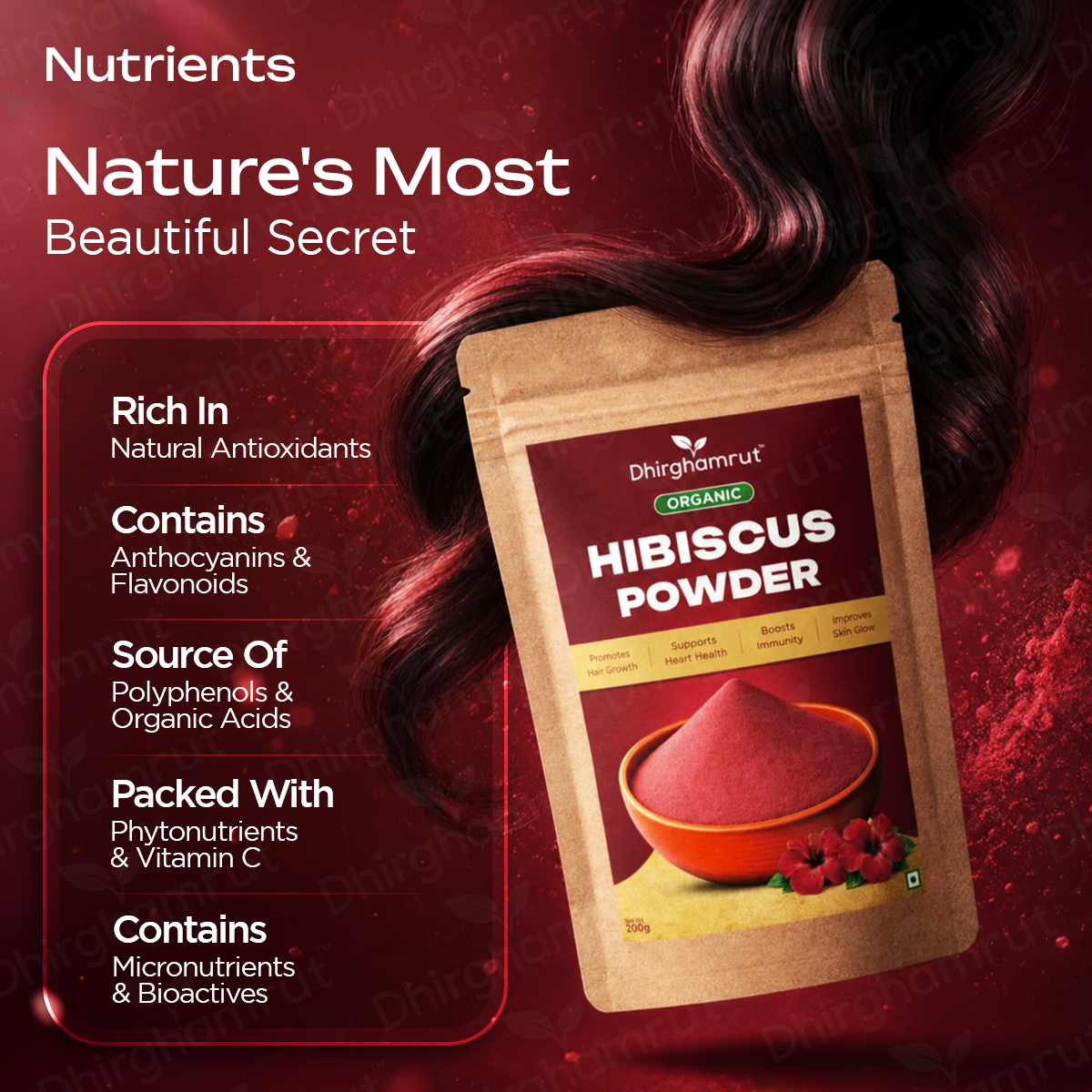 Natural Hibiscus Flower Powder 200g